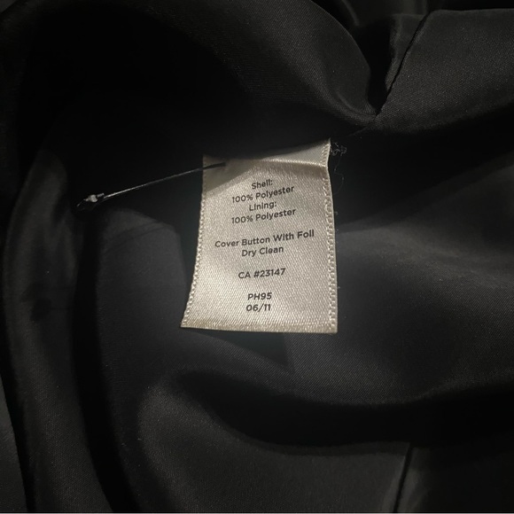 Talbots Black Crystal Jewel Button Long Sleeve Sheath Dress - Picture 6 of 6